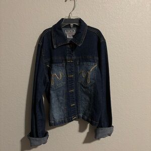 Diva Dark Blue Denim Jacket